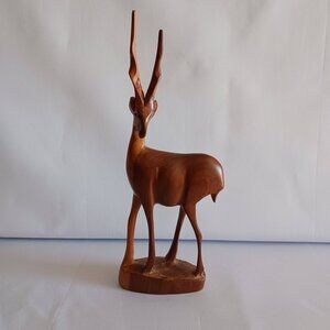 African Gazelle/Antelope Hand Carved Made In Kenya